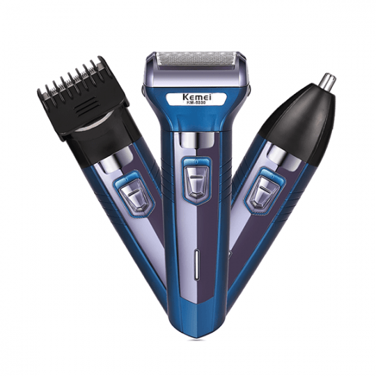 Kemei KM‑6330 3‑in‑1 Cordless Grooming Kit – Hair Clip, Beard & Nose Trimmer