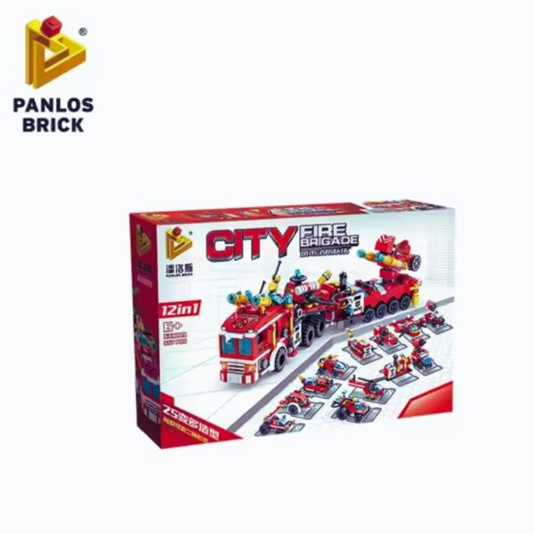 Panlos 557pcs Brick 12 in 1 Children's Intelligence Building Blocks City Brigade Series - 633009