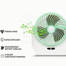 Y Super lithium rechargeable mini table fan with LED light - JY-1880