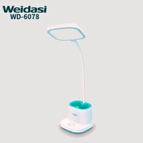 WEIDASI Bright Rechargeable Eye Protection Prtable Plastic LED Bed Side Reading Desk Lamp With Pen Holder - WD-6078