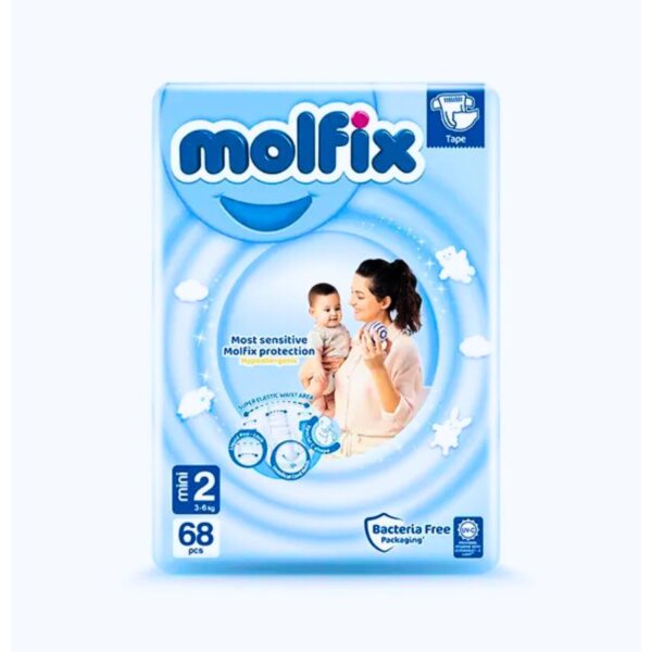 Molfix 2 Tape Mini Baby Diaper (3-6kg) - 68pcs