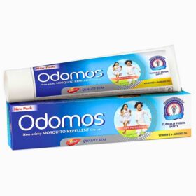 Odomos Non-Sticky Mosquito Repellent Cream with Vitamin E & Almond - 50g