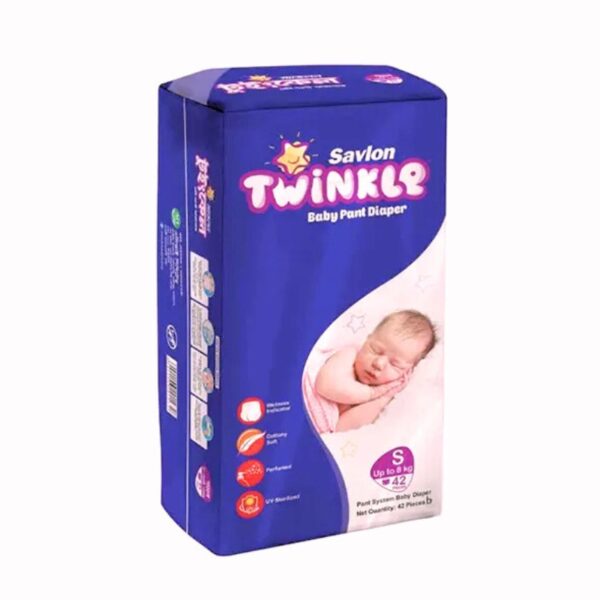 Savlon Twinkle Baby Pants Diaper (0-8Kg) - S 42pcs