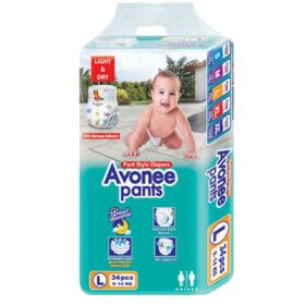 Avonee Pant Style Baby Diaper (9-14Kg) - L 34pcs