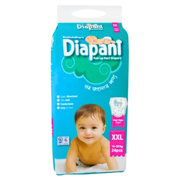 Bashundhara Diapant Pant Style Baby Diaper (14-25Kg) - XXL 24pcs