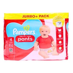 Pampers 4 Pants Dry Nappy Baby Diaper Jumbo Pack (9-15kg) - 72Pcs