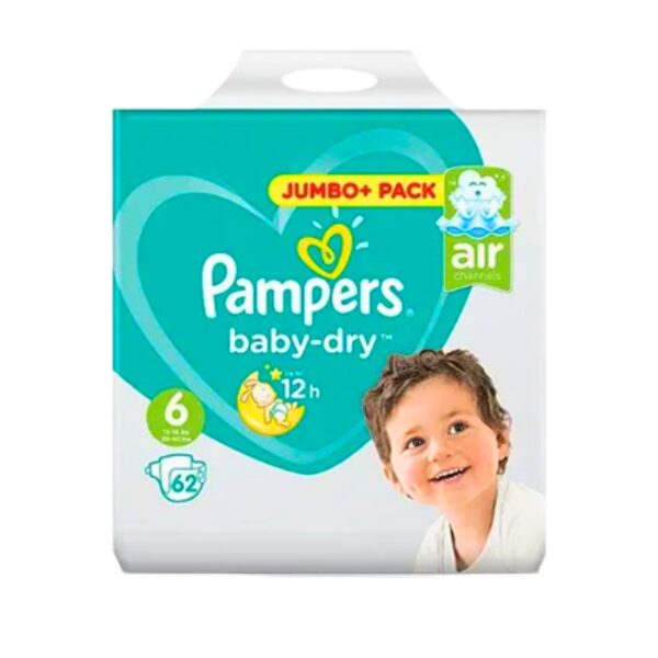 Pampers 6 Belt Dry Type Baby Diaper Jumbo Pack (13-18kg) - 62Pcs