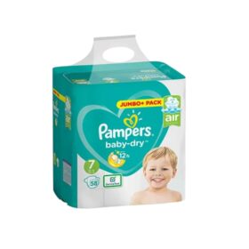 Pampers 7 Belt Dry Type Baby Diaper Jumbo Pack (15+ kg) - 58Pcs