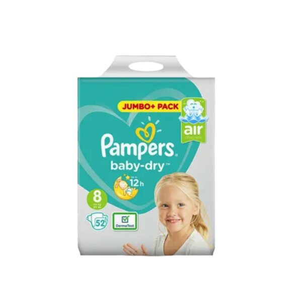 Pampers 8 Belt Dry Type Baby Diaper Jumbo Pack (17+ kg) - 52Pcs