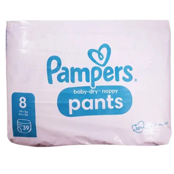 Pampers 8 Pants Dry Nappy Baby Diaper (19+ kg) - 39Pcs